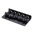 thumbnail image 1 of 5-saddle Bridge Set for 5 String Electric Bass Guitar Part Replacement Black, 1 of 5
