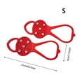 thumbnail image 3 of Ice Cleats Wearable Ice Snow Grips Large Traction Non Gripper Spike Shoe Grips With 5 Studs Crampons Universal Traction Cleats For Snow Hiking Fishing(Red S-21X8X1cm), 3 of 4