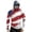 Deep Red, variant on 4th of July Patriotic Fishing Hoodie with Integrated Face Mask, UPF 50+ UV Sunscreen Long Sleeve Rash Guard for Outdoor Hiking and Running