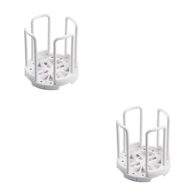 Wosthever Estante para secar platos, platos de cuenco, soporte de almacenamiento en seco, encimera, vajilla de cocina, escurridor, accesorio para Blanco 2piezas
