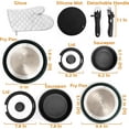 thumbnail image 5 of Moss & Stone 10pcs Black Pots and Pans Set Non Stick, Cookware Sets Detachable Handle, RV Kitchen Set Removable Handle, Oven Safe, Induction Ready, Stackable Non-stick Set, Camping Cookware Set, 5 of 8