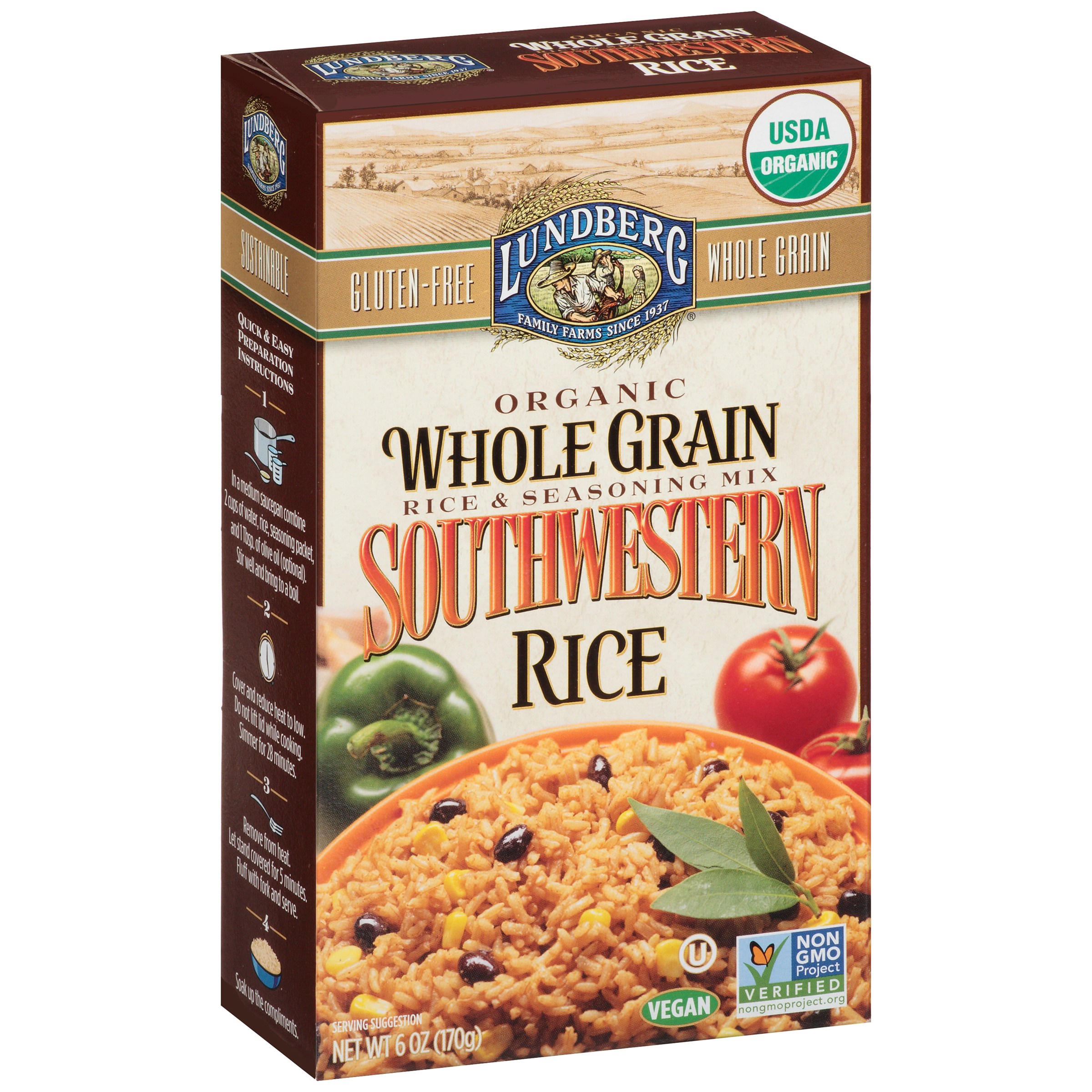 Lundberg Organic Whole Grain Southwestern Rice & Seasoning Mix 6 oz