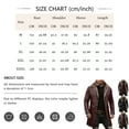 thumbnail image 4 of Men's Solid Color Button Pocket Work Wear Jacket with Plus Velvet Leather, Long Casual Coat for Winter Outdoor Adventures, Work, and Holiday Gatherings,Brown,L, 4 of 6