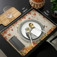 thumbnail image 6 of Placemats Set of 4 Washable,Red Truck Pumpkin Fall Leaves Placemat for Dining Table Decorations, Heat-Proof Table Mats for Kitchen Dinner Banquet Thanksgiving Autumn Kraft Paper, 6 of 6
