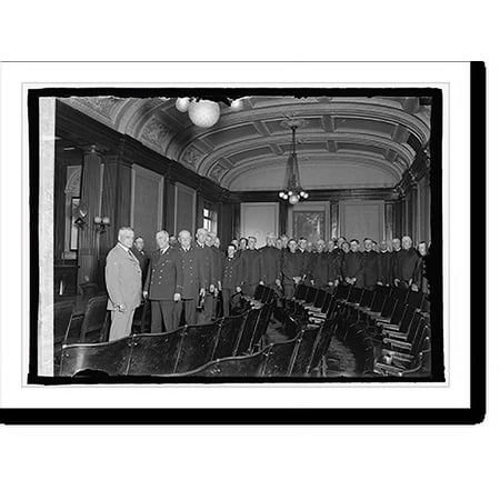 Historic Print, Commissioner Fred A. Fenning receiving Fire Dept. officials, 6/10/25, 16" x 20"