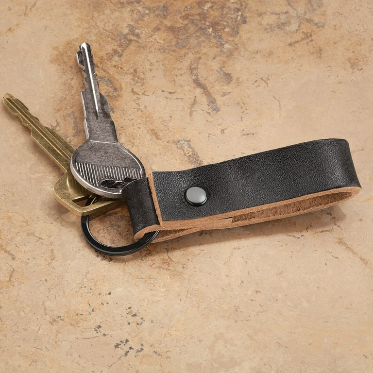Leather Key FOB, 100% Genuine Leather, Key Chain Loop for
