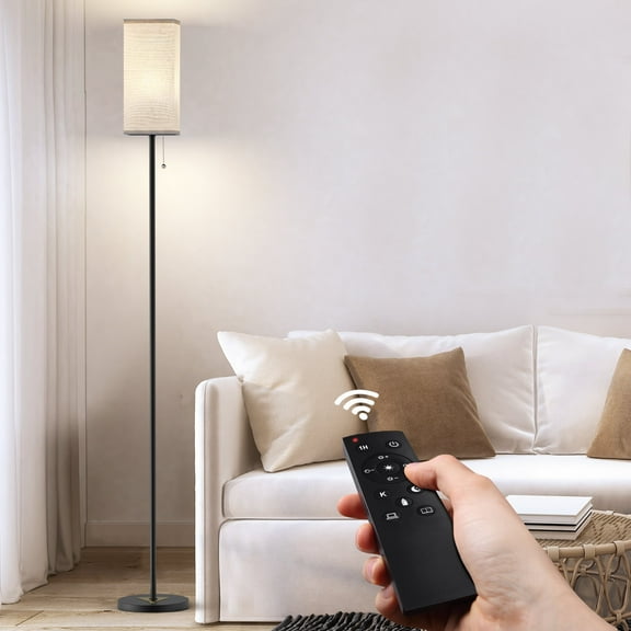 64.6'' Modern Floor Lamp with Remote Control and Bulb Included
