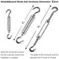 thumbnail image 2 of Shade Sail Hardware Kit for Rectangle and Square 6 Inches 316 Marine Grade Stainless Steel Sun Shade Sail Installation for Lawn Garden, 24 Pcs Silver B, 2 of 5