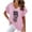 Pink, variant on T-Shirts Loose V Neck My Orders Placed Recently By Me Women Fashion Tops Summer Frilly Summer Shirts for Island Vacation