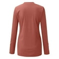thumbnail image 7 of Clothing 2025!Women's T-Shirts Women Long Sleeve Henley T Shirts Button Down Slim Fit Tops Scoop Neck Ribbed Knit Shirts, 7 of 7