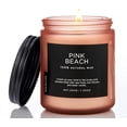 thumbnail image 1 of M&SENSE Pink Beach Sands Natural Soy Candle, Pineapple & Coconut Scented Candles for Women & Men, 7.05oz 50 Hours Non Toxic Candle Romantic Fragrance Gifts for Couples, 1 of 8