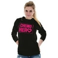 thumbnail image 5 of Breast Cancer Chemo Hero BCA Heart Women's Long Sleeve T Shirt Brisco Brands S, 5 of 6