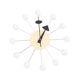 thumbnail image 2 of Elodie Round Ball Wall Clock Quiet Mid Century for Living Room Kitchen Decor Clocks White Ball, 2 of 8