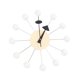 thumbnail image 2 of Reloj de pared de bola de madera, reloj de pared decorativo, silencioso, sin tictac, minimalista, colgante bola blanca, 2 of 9