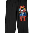 thumbnail image 2 of IT Pennywise With Balloons Men's Black Sleep Pants-Small, 2 of 7