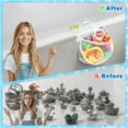 thumbnail image 4 of UNEEDE Bathtub Toy Organizer with Grip, Dual Compartments & Inner Pockets for Kids Bath Essentials, Fits 6-Inch Tub Edges, Machine-Washable Nylon Mesh, No Suction Cups Needed, 4 of 7