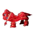thumbnail image 3 of Marioneta china de león, decoración de Año Nuevo chino, danza del león hecha a mano Rojo, 3 of 9