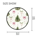 thumbnail image 5 of 36.2 Inch Round Floor Mat Champagne Glasses and Christmas Tree Carpet Decor Rug for Living Room Bedroom, 5 of 6