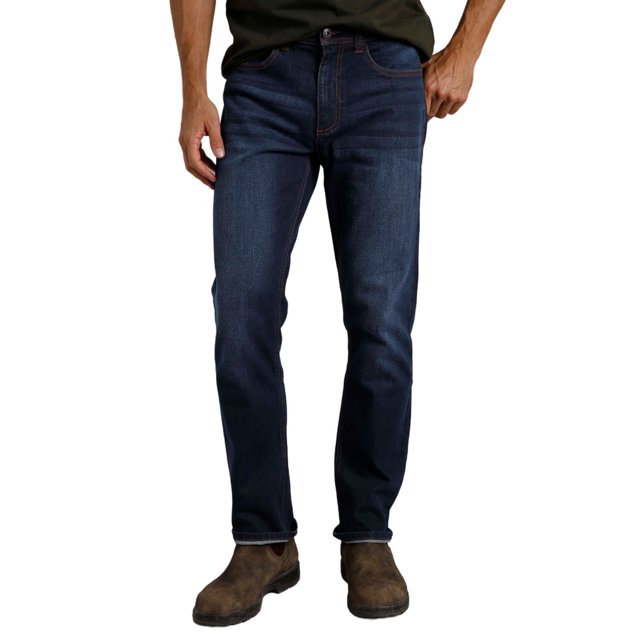 Weird Fish Mens Edward Denim Stretch Straight Jeans