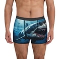 thumbnail image 1 of Balery 3D Realistic Shark Calzoncillos bóxer para hombre, ropa interior de algodón suave y transpirable con cinturilla de nailon-Medium, 1 of 5
