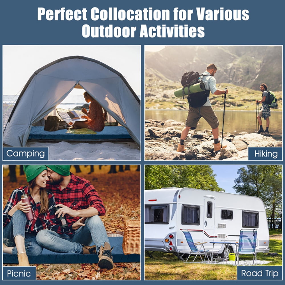 Aimee Lii Lightweight Portable Memory Camping Mattress, Outdoor Portable Camping Bed for Travel, Blue Aimee Lii Lightweight Portable Memory Camping Mattress, Outdoor Portable Camping Bed for Travel, Blue