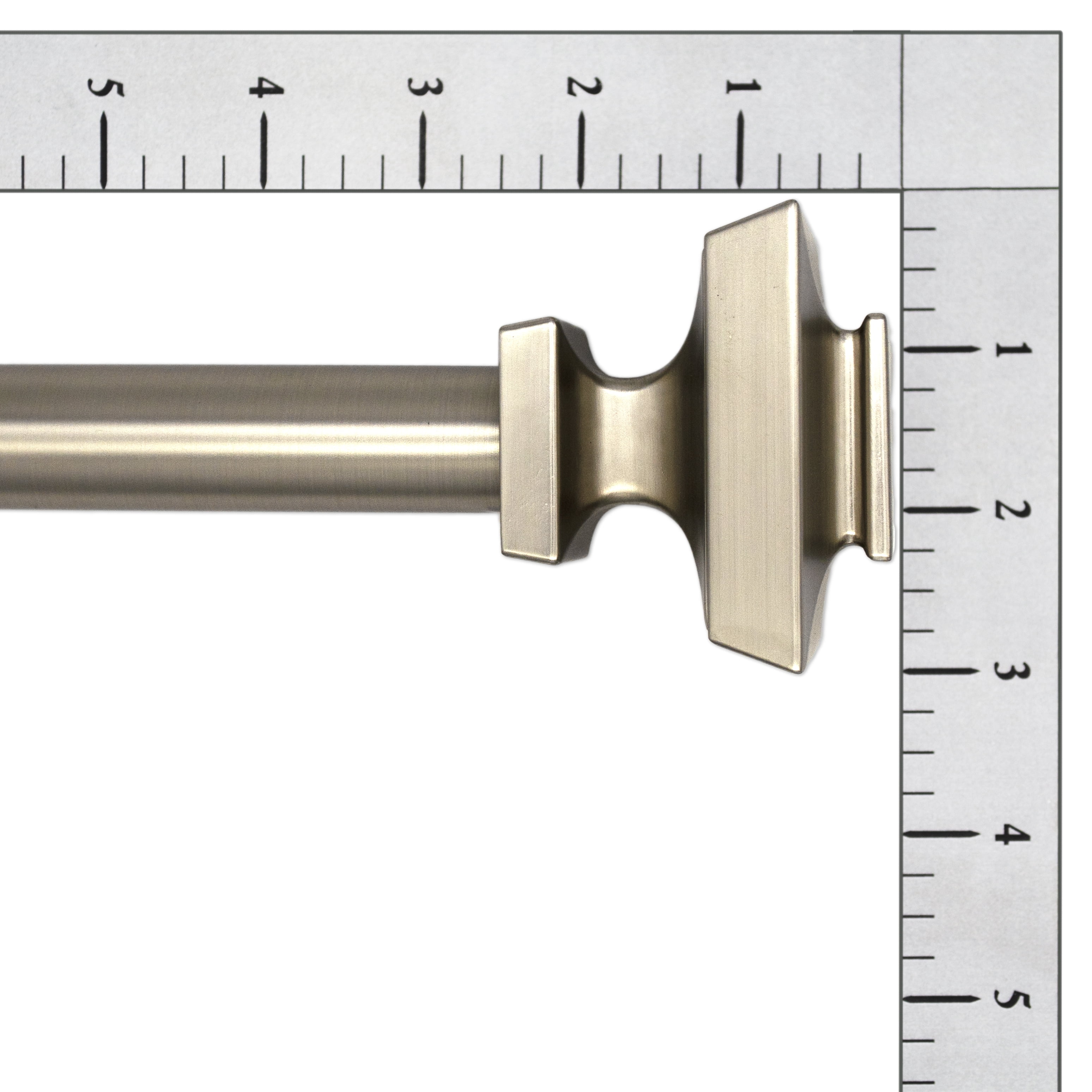 Better Homes & Gardens, Mix & Match, 1" Nickel Plated Square Curtain Rod Finials, Set of Two