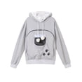 thumbnail image 5 of Cat Dog Pouch Hoodie Pet Carrier Sweatshirt Large Pocket Pullover Shirt for Women Animal Holder Cute Tops, 5 of 6
