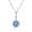 Blue, variant on 925 Sterling Silver 1 Carat Four Claws Simple Pendant Necklace and Birthday Stone Pendant Gifts for Women Wife Mom Jewelry