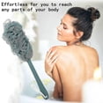 thumbnail image 3 of Cepillo de ducha con esponja de baño de mango largo, esponja de malla de nailon suave, cepillo de baño corporal para mujeres y hombres, cepillo de ducha para baño, 3 of 5
