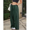 thumbnail image 3 of Women's Parachute Pants Baggy Elasitc Waist Relaxed Y2K Track Pant Trousers, 3 of 14