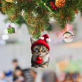 thumbnail image 2 of TIELUTT 2D Acrylic Cartoon Funny Christmas Cat Christmas Tree Pendant Acrylic Christmas Cartoon Cute Christmas Cards Blank Banner Holder Table Yard Signs Customized Letters Flower Pot Stake Cards, 2 of 4