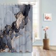 thumbnail image 2 of Gray Wild Marble Texture Shower Curtain, Abstract Grey Shower Curtain Set with Hooks, Spring Summer Waterproof Fabric Shower Curtains for Bathroom Decor, 72x72 Inch Bath Curtain, 2 of 5