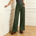 thumbnail image 6 of Kaemgyyd Jeans for Women High Waisted Loose Fit Pants Wide Leg Denim Trousers Casual Fall Fashion Denim Pants（Army Green,Large）, 6 of 7