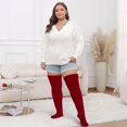 thumbnail image 3 of Miaocao Plus Size Womens Thigh High Socks for Thick Thighs- Extra Long Thick Over the Knee Stockings- Leg Warmers Socks, 3 of 6