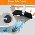 thumbnail image 5 of 2 in 1 Toilet Brush and Plunger Set TeqHome Toilet Plungers for Bathroom Toilet Bowl Brush Plunger Set and Holder Hidden for Bathroom Cleaning Supply Grey, 5 of 10