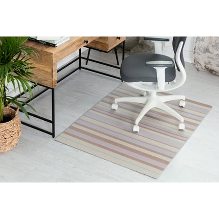UPC: 0794552001140 | 36  x 48  Avalon Blue & Brown 1/4  Rug’d Chair Mat™