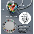 thumbnail image 2 of Leafael Necklaces for Women, Infinity Love Heart Pendant Rainbow Black Healing Crystal for Protection, Jewelry Gifts for Wife, Silver Plated 18 + 2 inch Chain, Birthday Gift for Mom Girlfriend Girls, 2 of 6