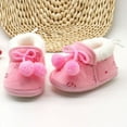thumbnail image 5 of Newborn Baby Boy Girl Winter Warm Bow-Knot Slippers Boots Toddler Non-Slip Plush Crib Shoes, 5 of 7