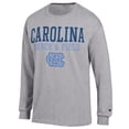 thumbnail image 2 of Men's Champion  Gray North Carolina Tar Heels Track & Field Stack Long Sleeve T-Shirt, 2 of 3