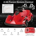 thumbnail image 3 of Gymax 6V Battery Powered Go Kart Kids Ride On 4 Wheel Racer RC w/ Bumper & Music Red, 3 of 9