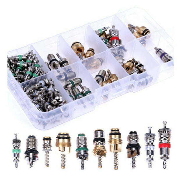 100Pcs/Box R134A Car A/C Core Valves Automotive Air Conditioning Kit