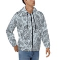 thumbnail image 4 of Zip Up Hoodies for Men - Black White Paisley Long Sleeve Comfrt Men'S Fashion Hoodies & Sweatshirts, Jackets for Men Hoodies Pullover Clothing Clothes with Pouch, 4 of 5