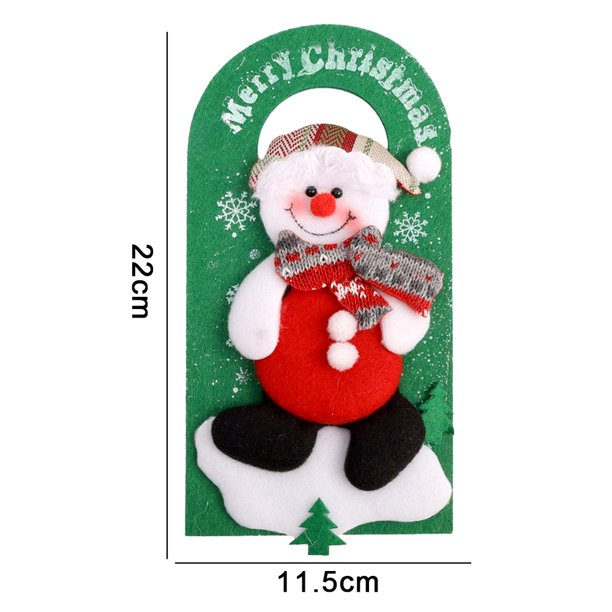 Colgantes navideños para puerta, Papá Noel, muñeco de nieve, manija de puerta, adorno para árbol de Navidad, suministros de decoración para fiestas de Año Nuevo
