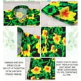 thumbnail image 4 of LA LEELA Men's Hawaiian Shirts Short Sleeve Button Down Shirt Floral Shirt Men Boho Holiday Casual Summer Beach Shirts for Men Funny 3XL Hibiscus, Black, 4 of 4
