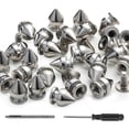 thumbnail image 1 of 100 Pack Spikes and Studs 9.5MM Spikes for Clothing Metal Studs Rivets for Leather Punk Spikes Acce, 1 of 5