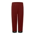 thumbnail image 5 of COMVALUE Women's Lace Trim Capri Leggings Stretch Crop Leggings Plus Size Summer Tights Pants (Red, 4XL), 5 of 5