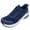NavyBlue, variant on AOV Men's Wide Toe Box Walking Sneakers - Arch Support & Shock-Absorbing Sole for Plantar Fasciitis White Black US Size 10.5