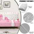 thumbnail image 4 of Jiueut Ice Cream Texture Pattern Armless Futon Cover, Elastic Non Armrest Sofa Cover Anti Dust Couch Protection Home Interior Accessories, 4 of 7