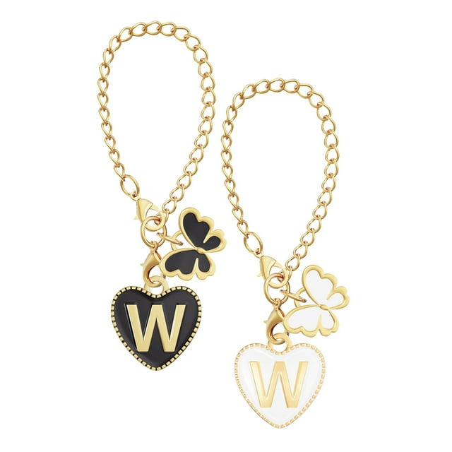 Accessoires de Lettres Réglables 2 Pcs Breloques Papillon pour Gobelet Nom Id Poignée Breloques Forme de Cœur Identification Accessoires Tasse Thé au Lait