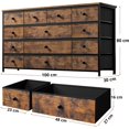 thumbnail image 3 of Mueble para TV 55 Pulgadas - Comoda Cajonera para Recamara con 13 Cajones de Tela - Marco De Metal Resistente - Muebles para Recamara 100 cm de Ancho   Soporte para TV, 3 of 11